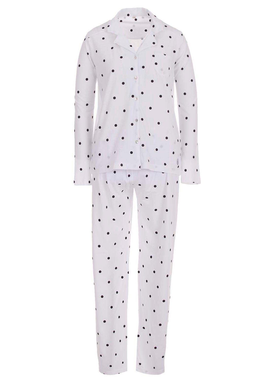 zeitlos Schlafanzug »zeitlos Pyjama Set Damen Punkte Streifen S-2XL  2-Teilig Schlafanzug« online kaufen | OTTO