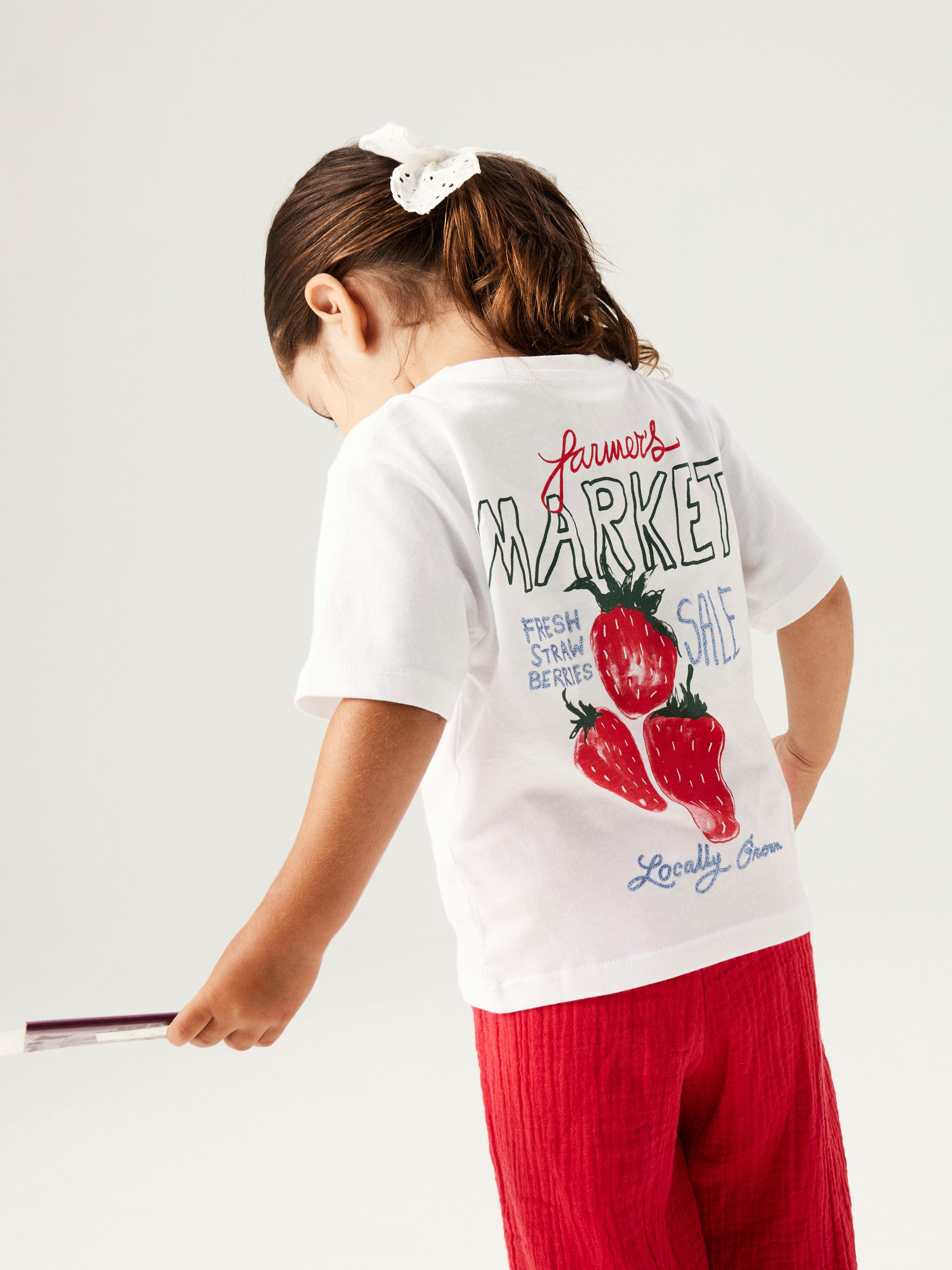 Name It T-Shirt NMFJAYSLINE SS NREG TOP BOX Baumwolle, regular fit – Bild 4 von 5