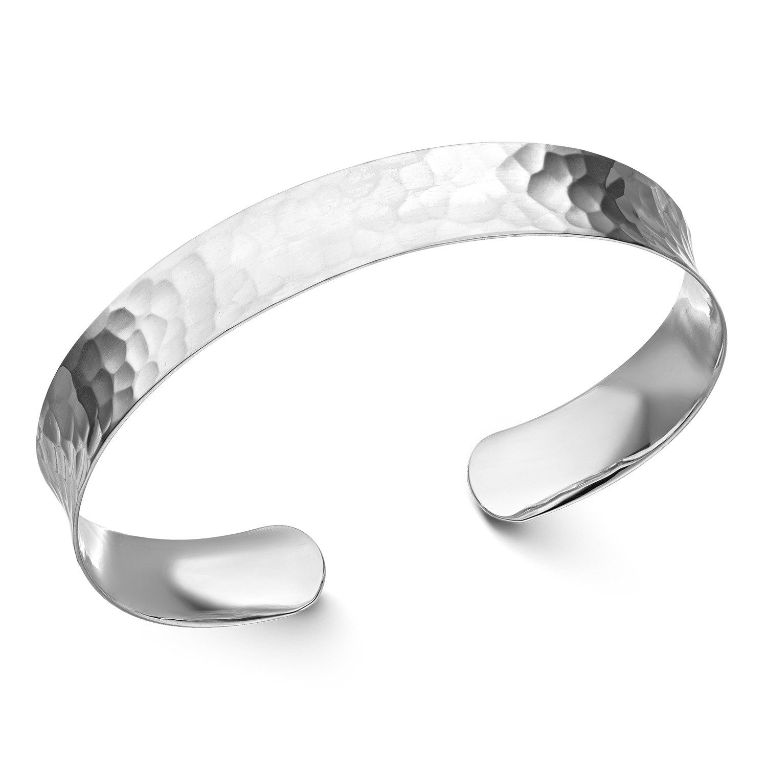 Materia Armreif Damen Silber offen gehämmert SA-18, 925 Sterling Silber, rh günstig online kaufen