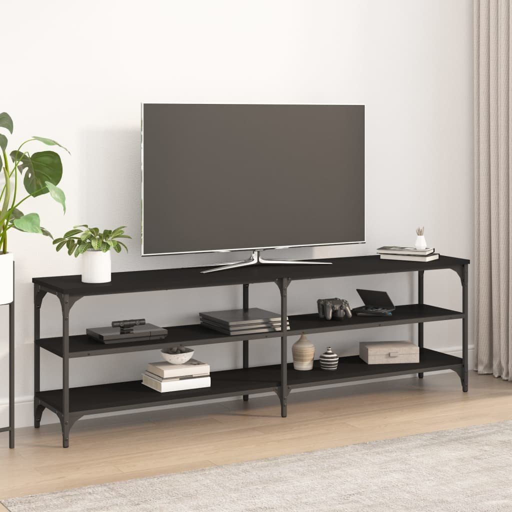 furnicato TV-Schrank Schwarz 160x30x50 cm Holzwerkstoff