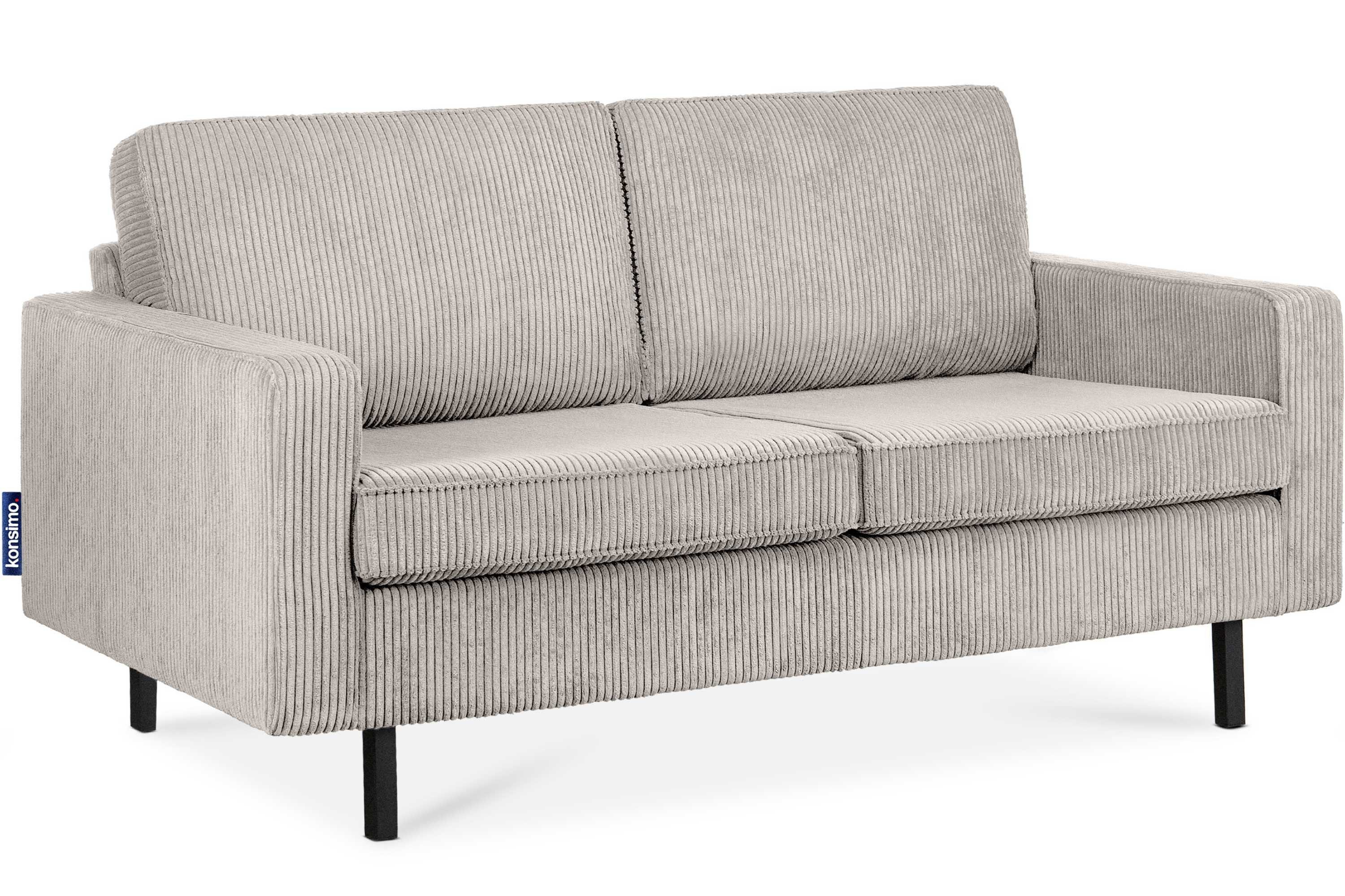 Zweisitzer-Sofa, 2-Sitzer Schaumstoff, Cord-Stoff Konsimo Polsterung Pet INVIA aus Friendly in hochwertigem