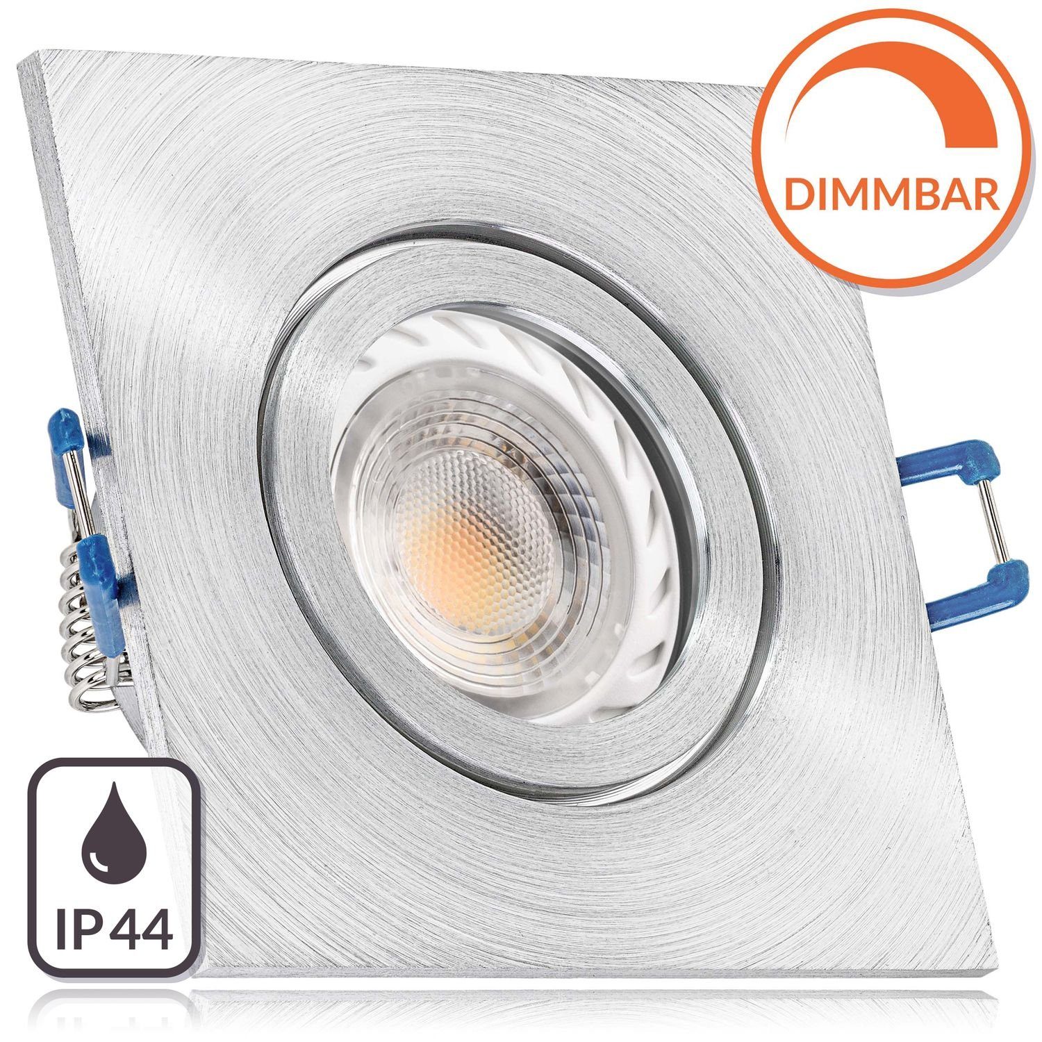 aluminium Einbaustrahler LED 5,5W matt mit von in Einbaustrahler LED LE LEDANDO LED Set IP44 GU10