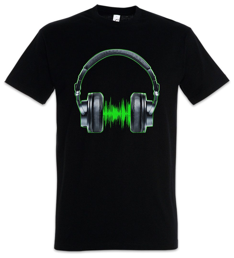 Urban Backwoods Print-Shirt Headphones Waveform Herren T-Shirt Dj Disco Electro Techno Rave Club (1-tlg) Rap MC Hip Hop – Bild 2 von 4