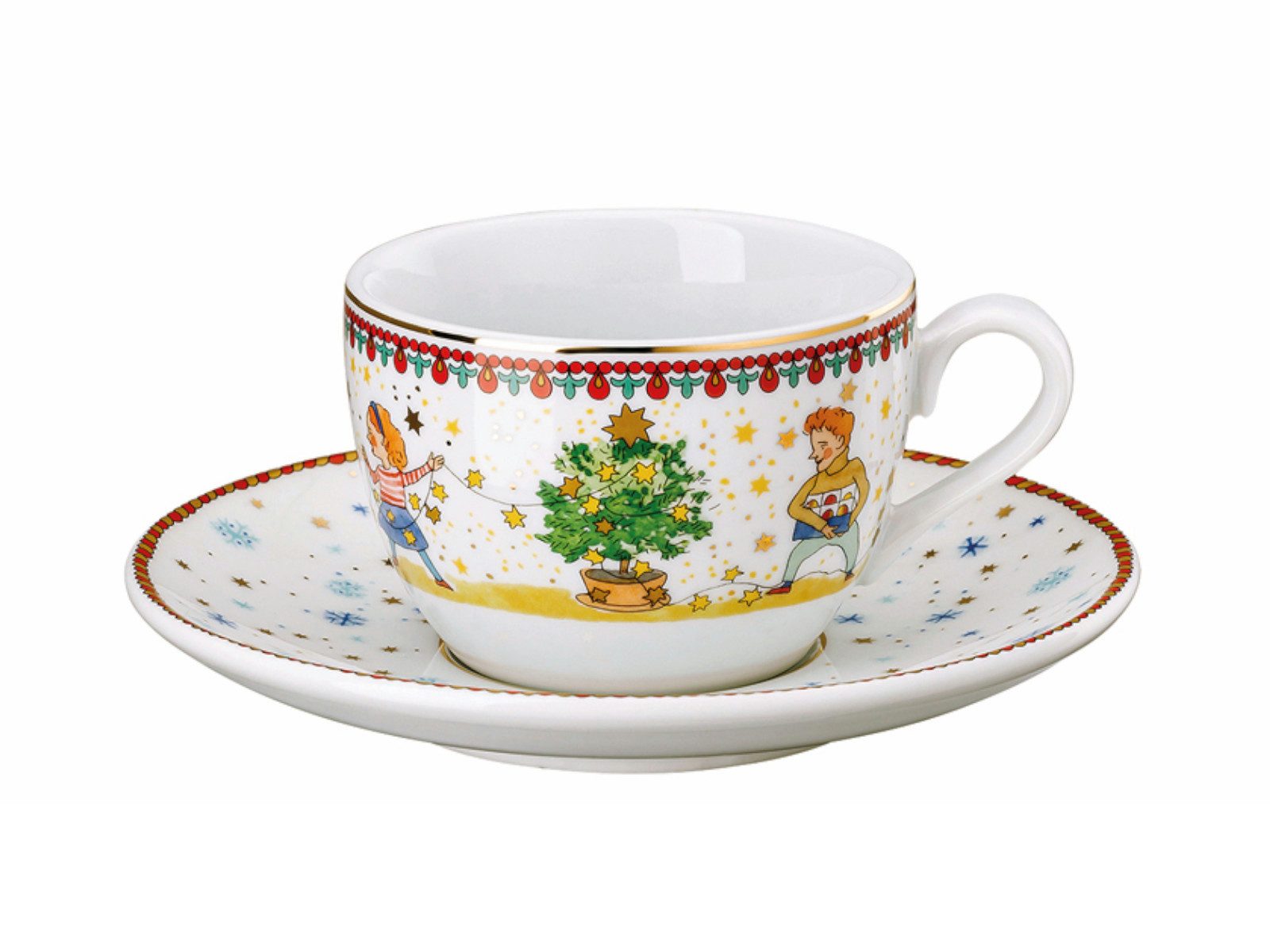 Tasse Sammelkollektion 2024 Weihnachtsleuchten Cappuccinotasse 2tlg