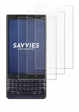 Savvies Schutzfolie für BlackBerry Key2 LE, Displayschutzfolie, 18 Stück, Folie klar