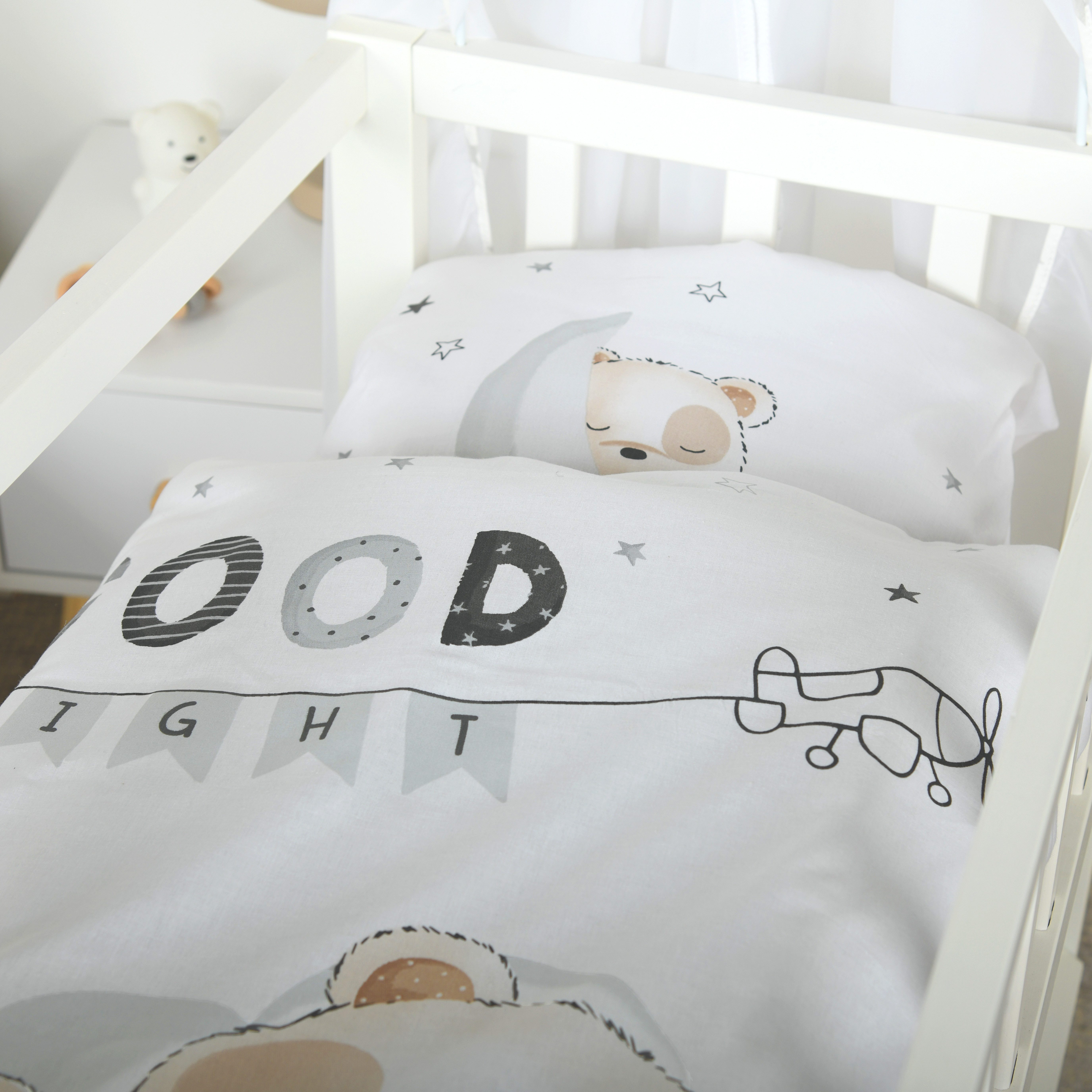 Baby Best Babybettwäsche Sleeping little bear, Renforcé, 2 teilig, Wendebettwäsche – Bild 3 von 5
