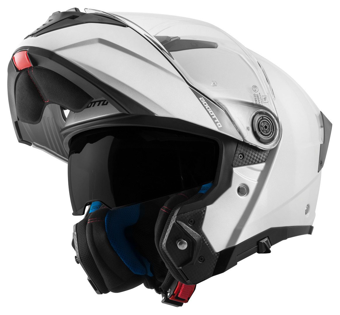Bogotto Motorradhelm FF404 Solid Klapphelm, vorbereitet für Kommunikationssystem,vorbereitet für Pinlockschei