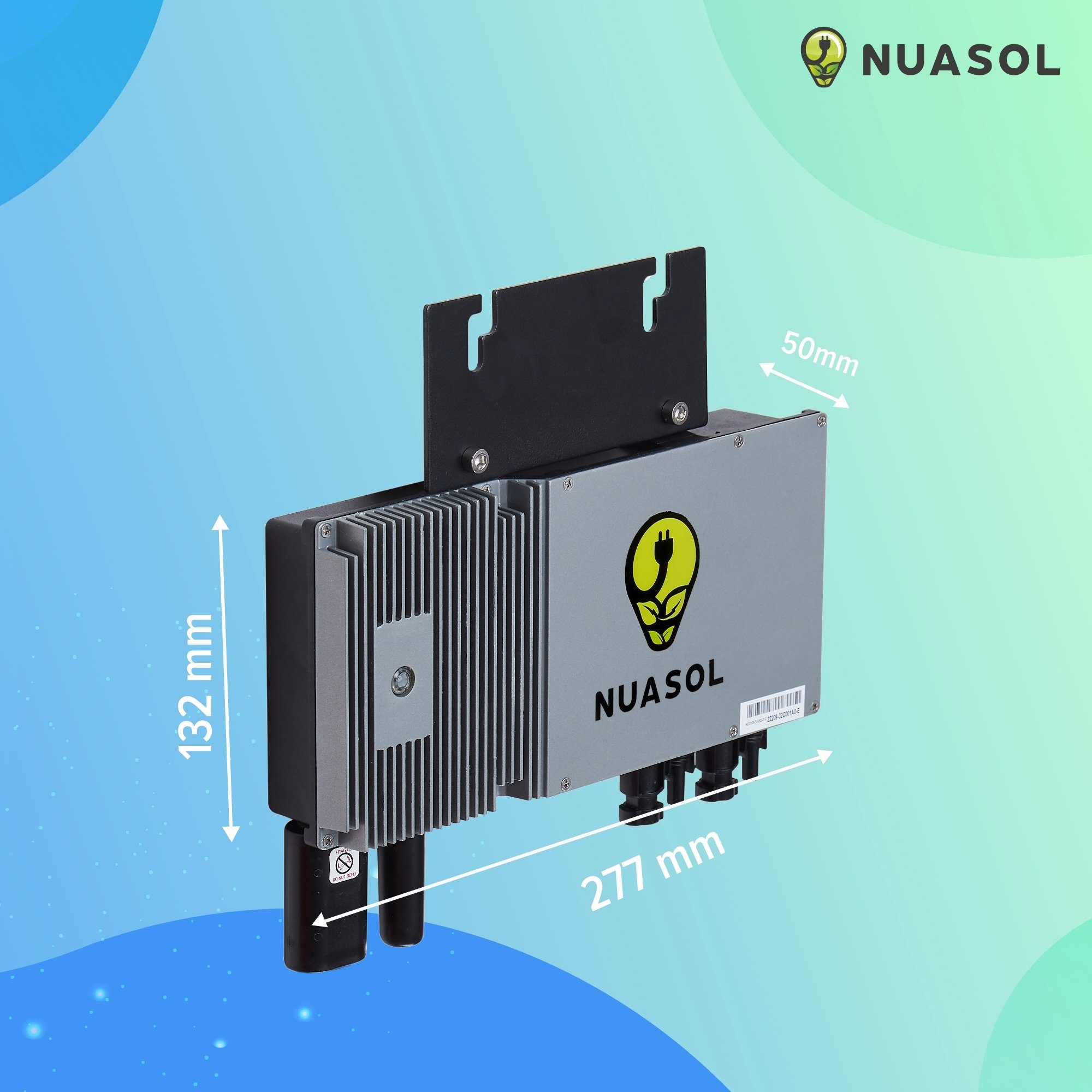 NuaSol Solaranlage 830W Wechselrichter, Plug Smart, Zellstruktur, inkl. Play) (600W (2x415W), WIFI eckig, Balkongeländehalterung Balkonkraftwerk monokristalline &