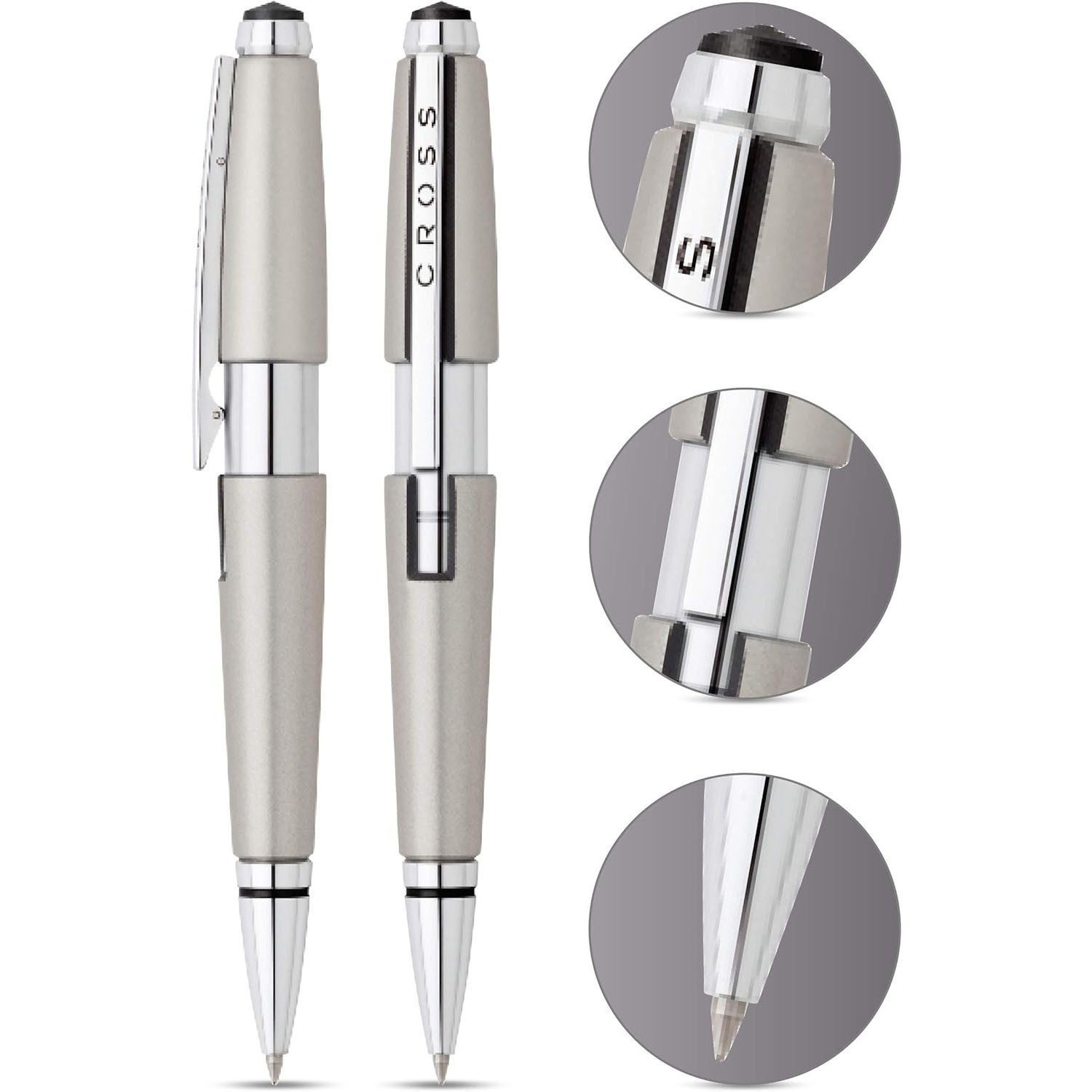 CROSS-USA Tintenroller CROSS Rollerball Edge Titanfarben, mit Gel-Mine