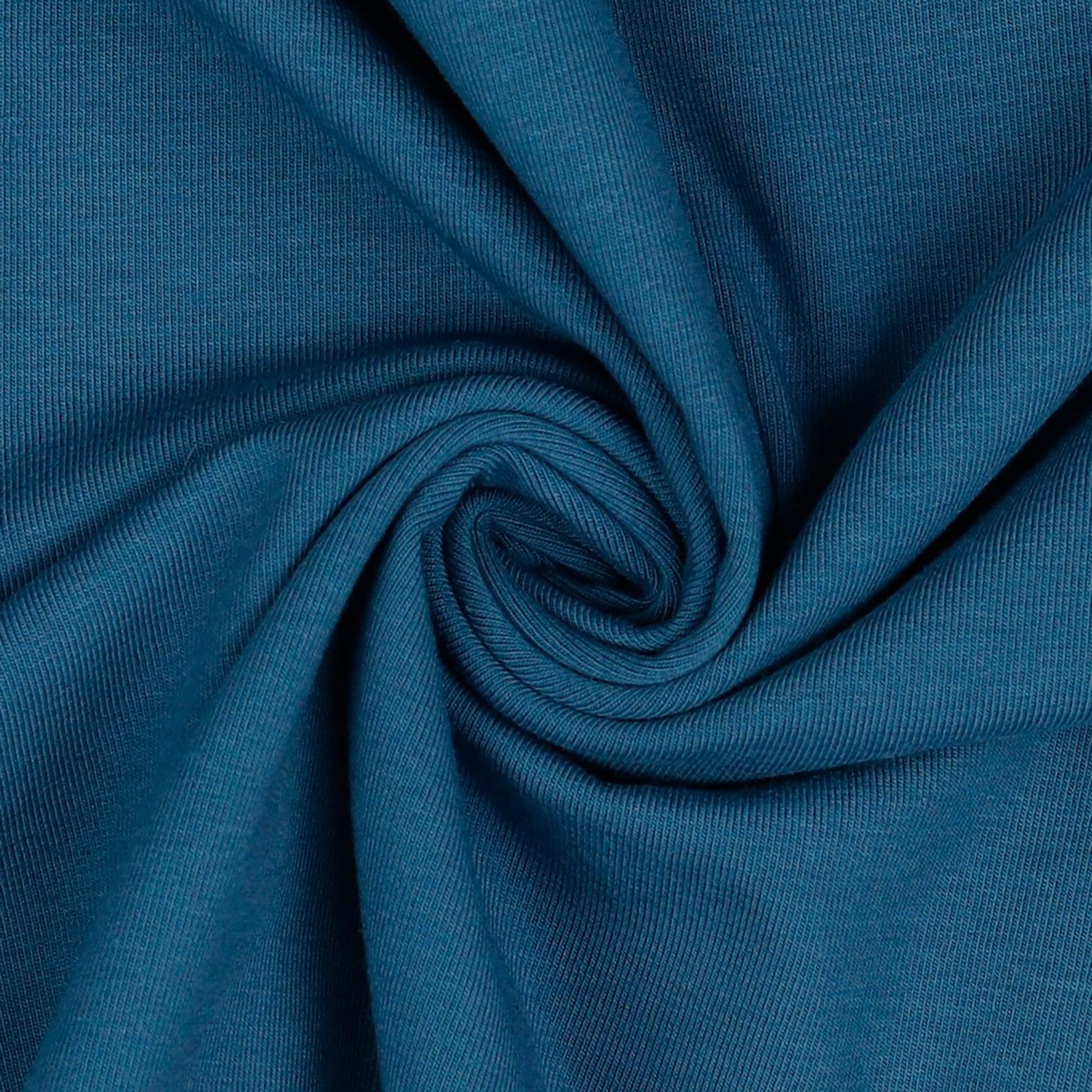maDDma Stoff 0,5m Bio Jersey Meterware Jerseystoff Baumwolle Farbwahl, 018 - jeans