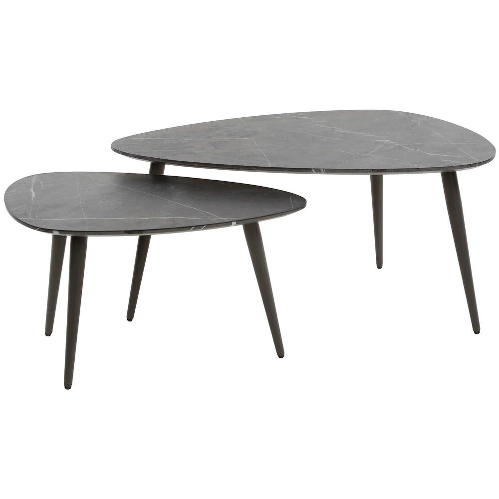 RINGO-Living Couchtisch RINGO-Living Couchtisch 2er Set Joey aus Melamin in Schwarz
