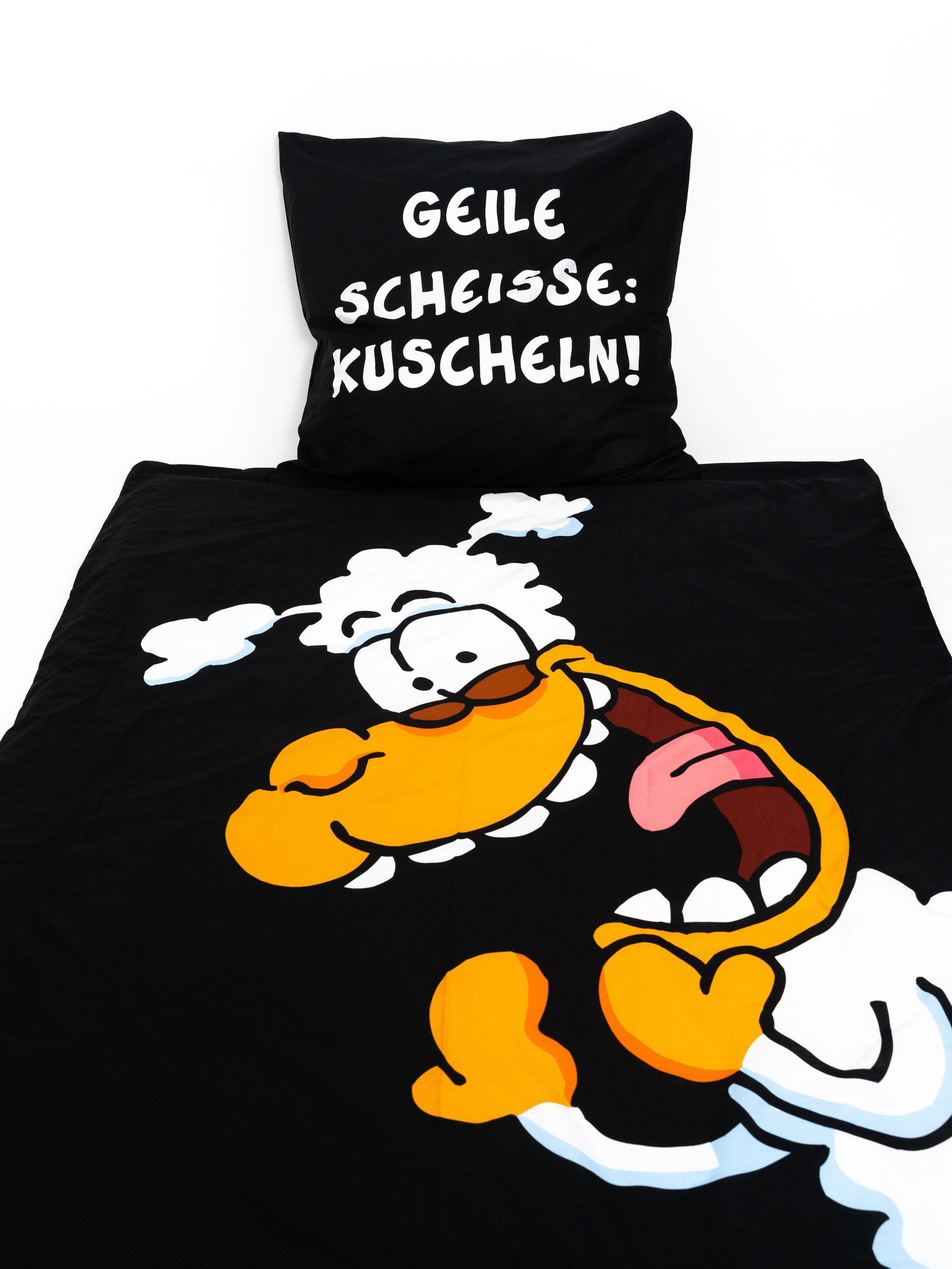 United Labels® Bettwäsche Ralph Ruthe Bettwäsche Thorsten Dörnbach Geile Scheisse: Kuscheln!, Baumwolle