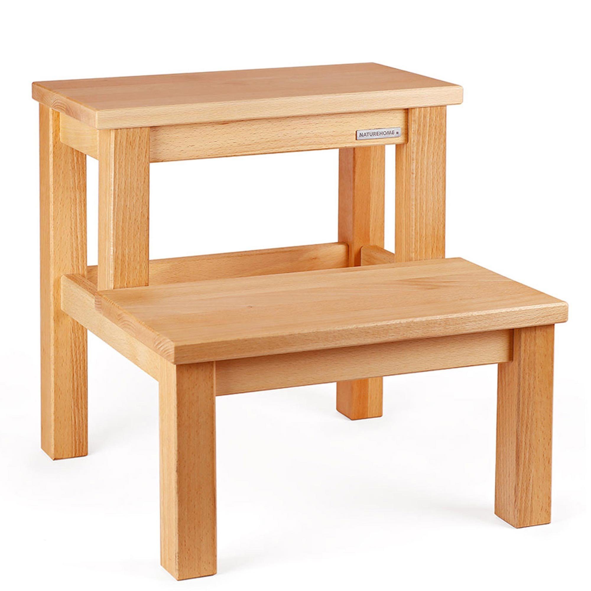 NATUREHOME Tritthocker Trittstufe Hocker Buche geölt günstig online kaufen