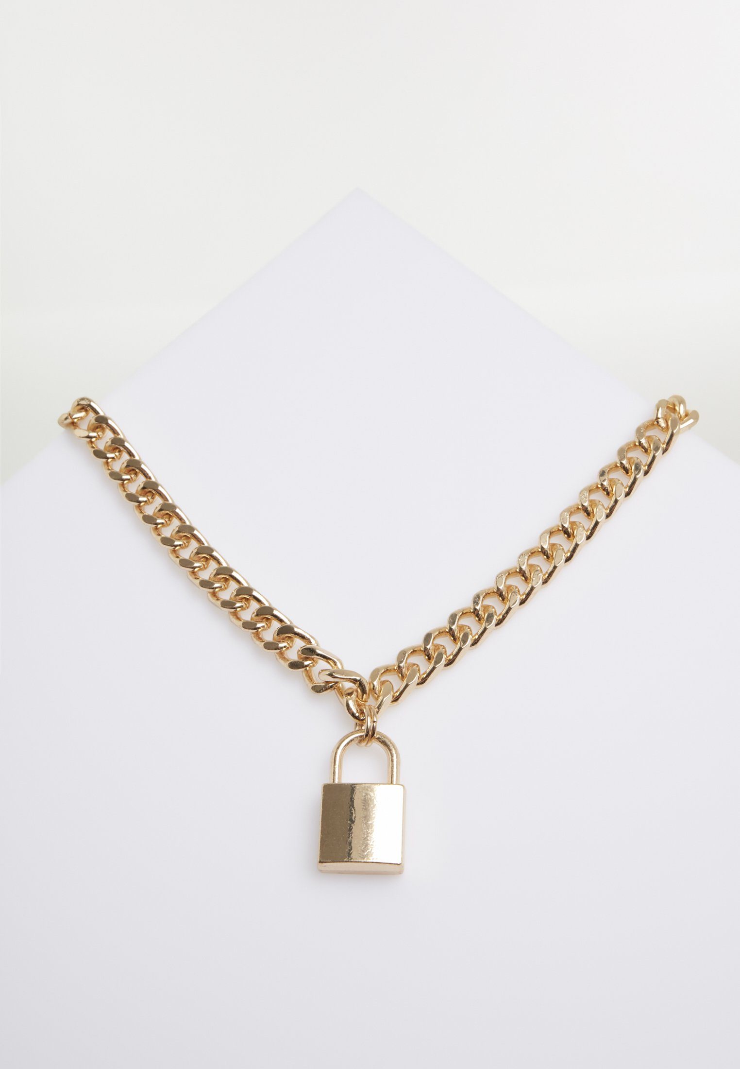 URBAN CLASSICS Edelstahlkette Accessoires Necklace Padlock