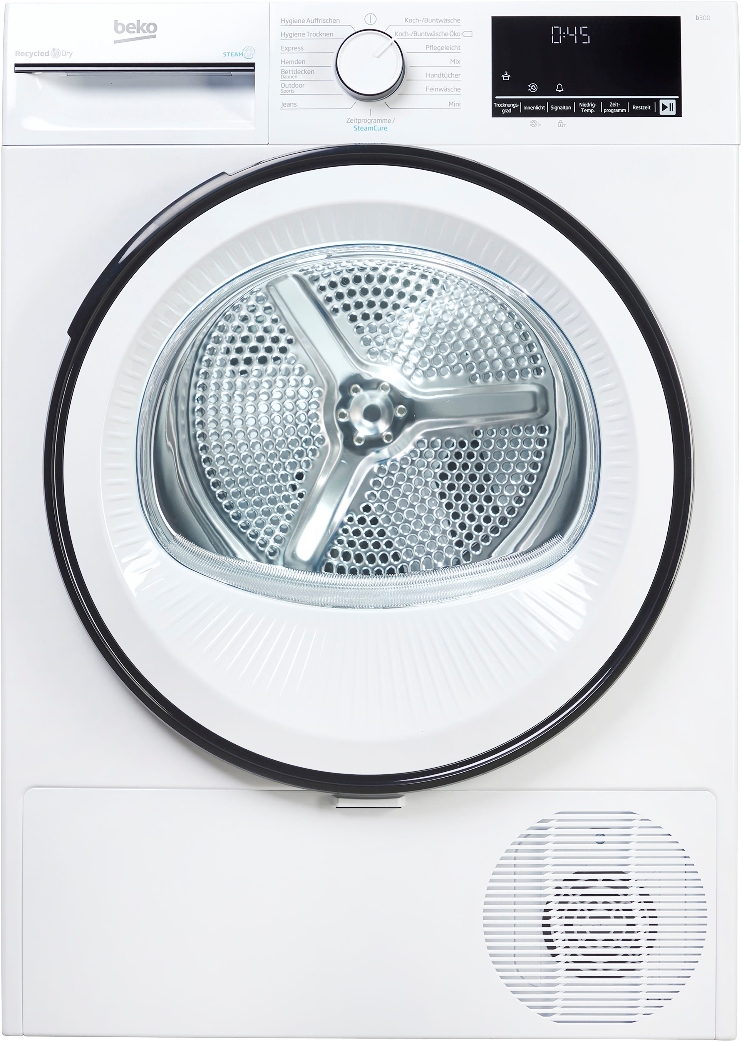 BEKO Wärmepumpentrockner b300 B3T41230, Die AquaWave® Trommel bewegt die Wäsche sanft und effektiv
