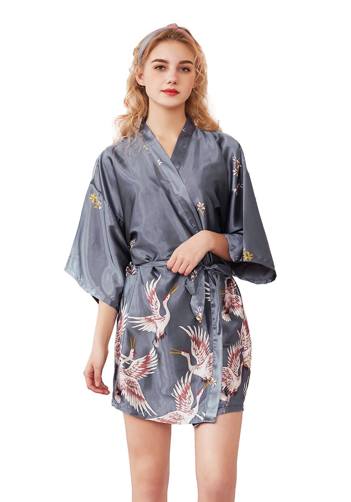 Vivi Idee Nachthemd Kimono Morgenmantel Negligee kurz damen günstig online kaufen
