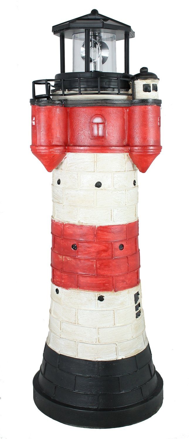 colourliving Gartenfigur Leuchtturm Roter Sand Solar günstig online kaufen