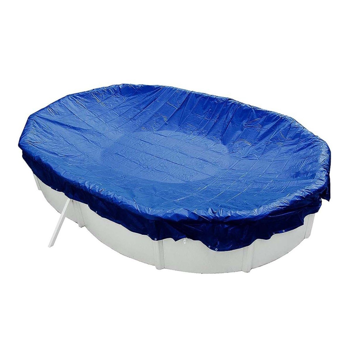 Pool-Abdeckplane Abdeckplane Oval Blau mit Übermaß Sommer & Winter Pool Schwimmbad