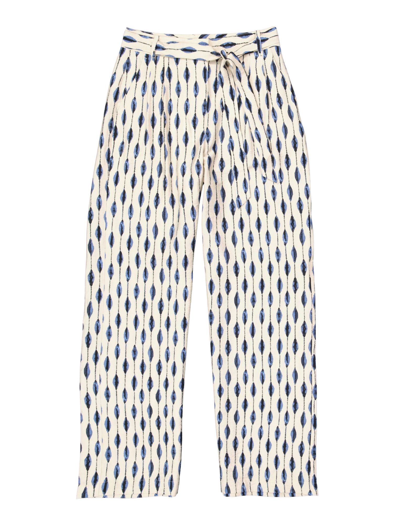 Garcia Stoffhose blau, Casual, Viskose, Allover-Print, Regular Fit, Mittel