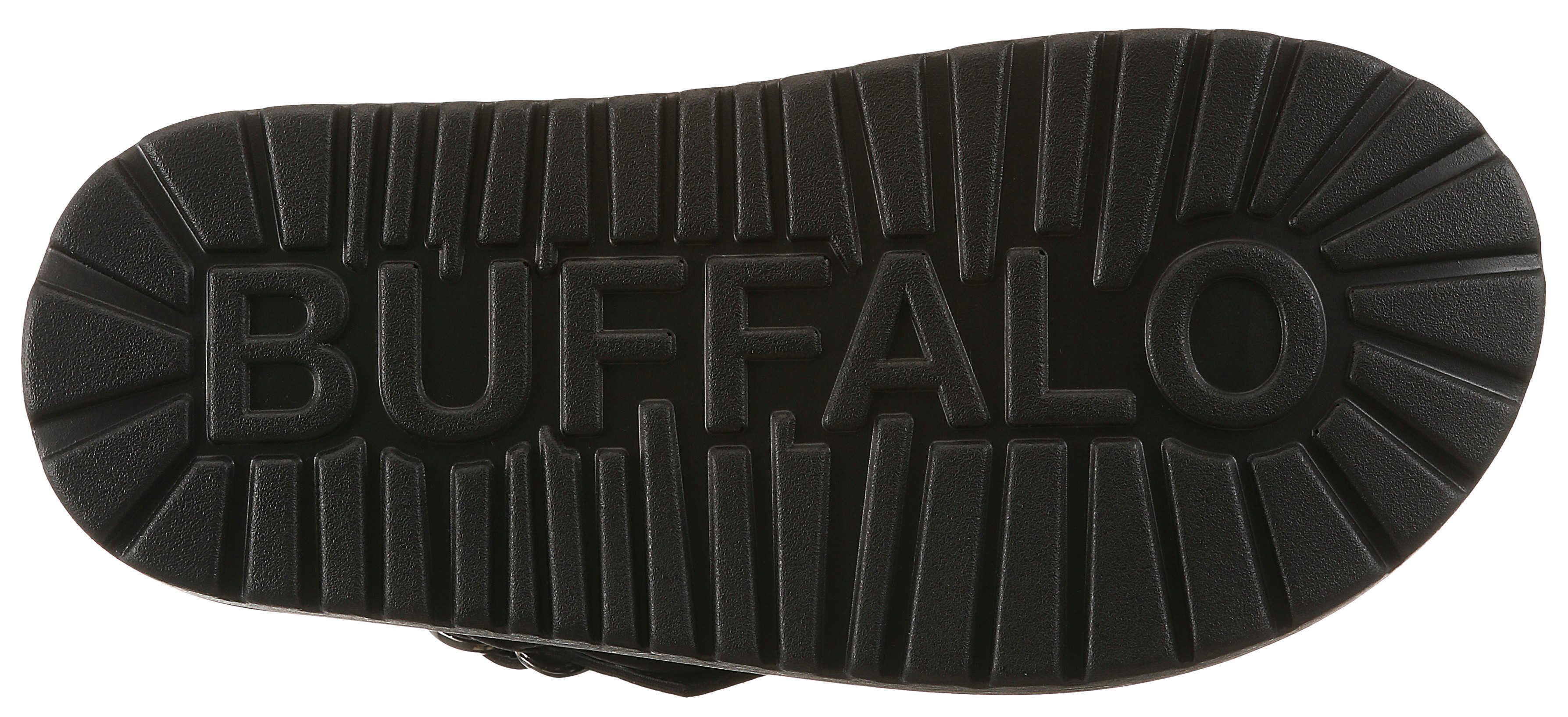 Buffalo Plateausandale Sandalette, Sommerschuh mit gekreuzter Bandage