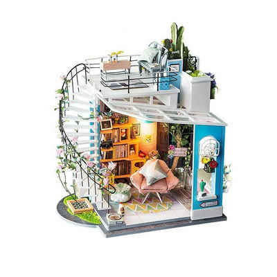 ROLIFE 3D-Puzzle Rolife Dora's Loft DIY Miniatur-Puppenhaus-Kit DG12, 171 Puzzleteile, Holzbausatz zum Selberbauen