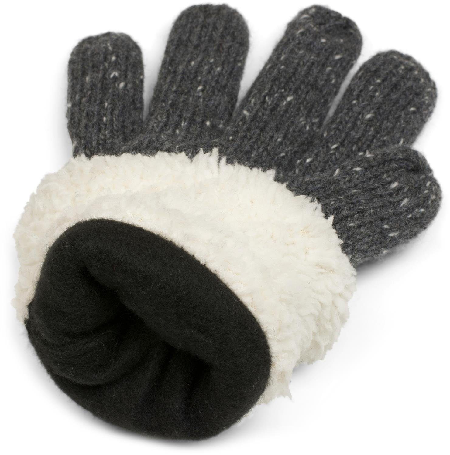 styleBREAKER Strickhandschuhe Strickhandschuhe mit Strass und Fleece (1-St) günstig online kaufen
