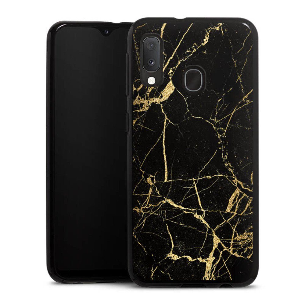 DeinDesign Handyhülle Marmor schwarz Muster BlackGoldMarble Look, Samsung  Galaxy A20e Silikon Hülle Bumper Case Handy Schutzhülle