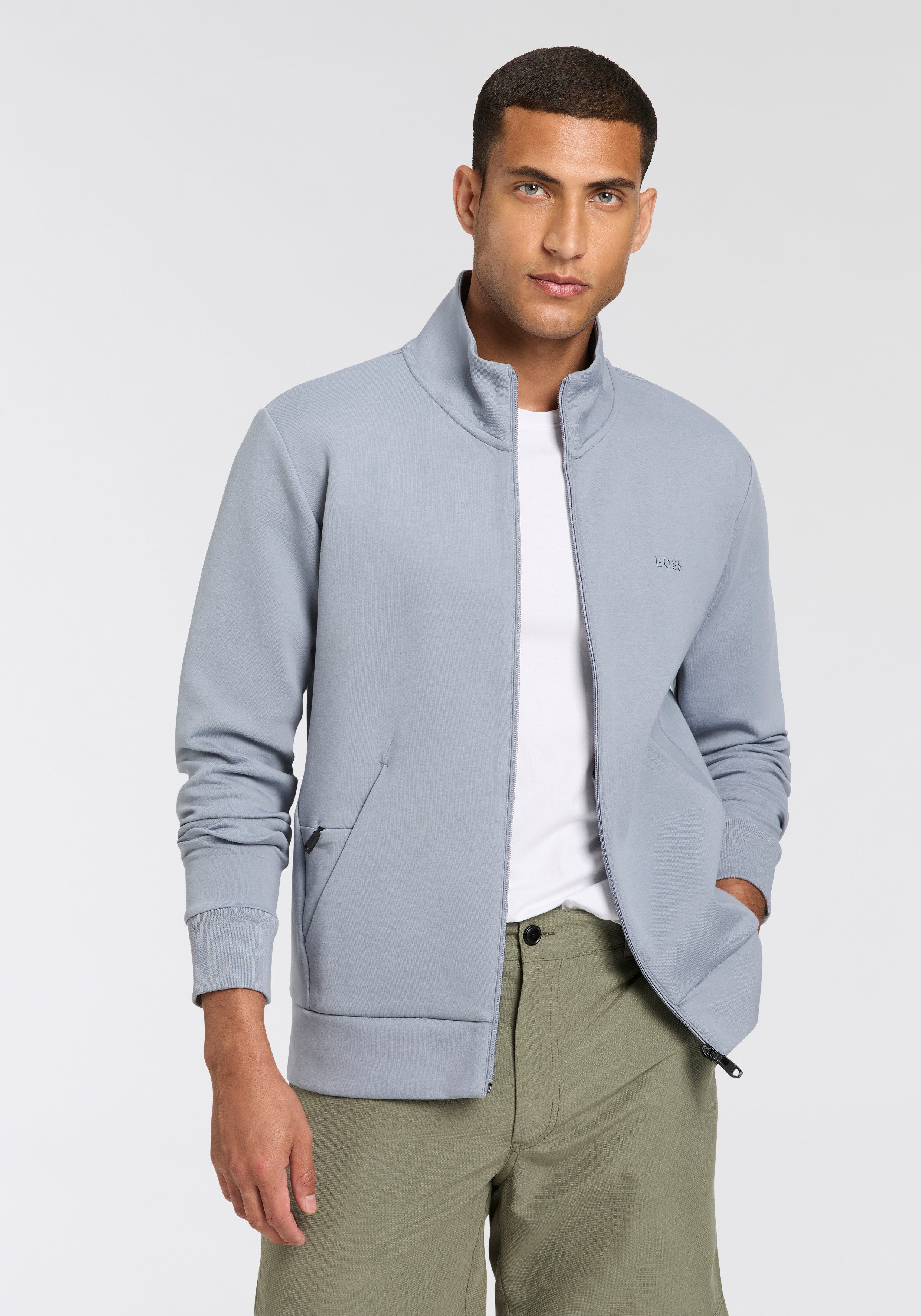 BOSS GREEN Sweatjacke Skaz mit Druck günstig online kaufen