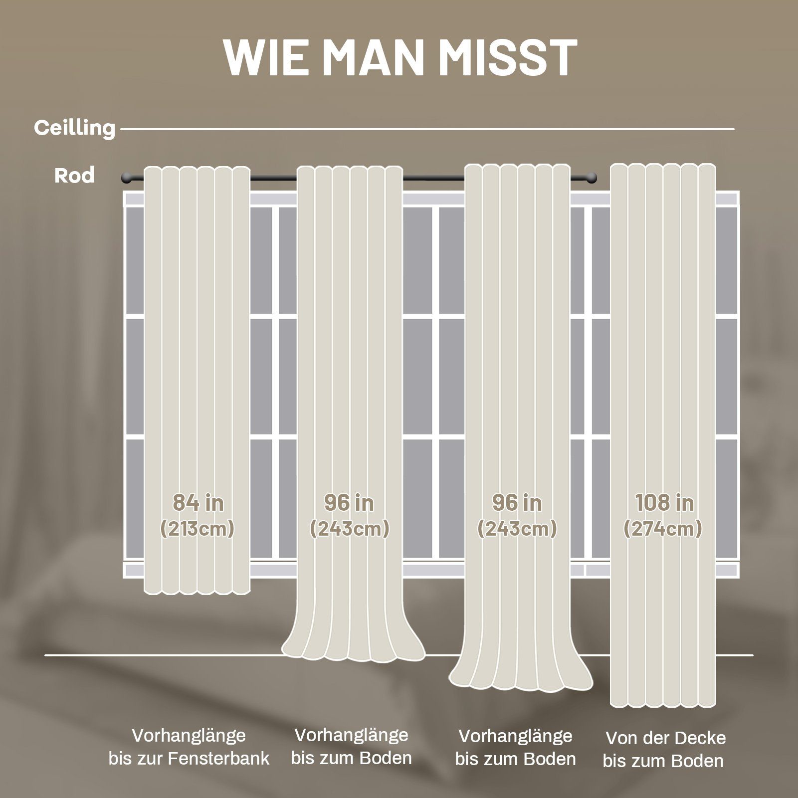 Vorhang Vorhang Blickdicht,Samtvorhänge,Verdunkelungsvorhang, Wärmeisolierend, Kräuselband, für BTTO, Vorhang Taupe Wohnzimmer Lichtschutz, (2 Schlafzimmer St)