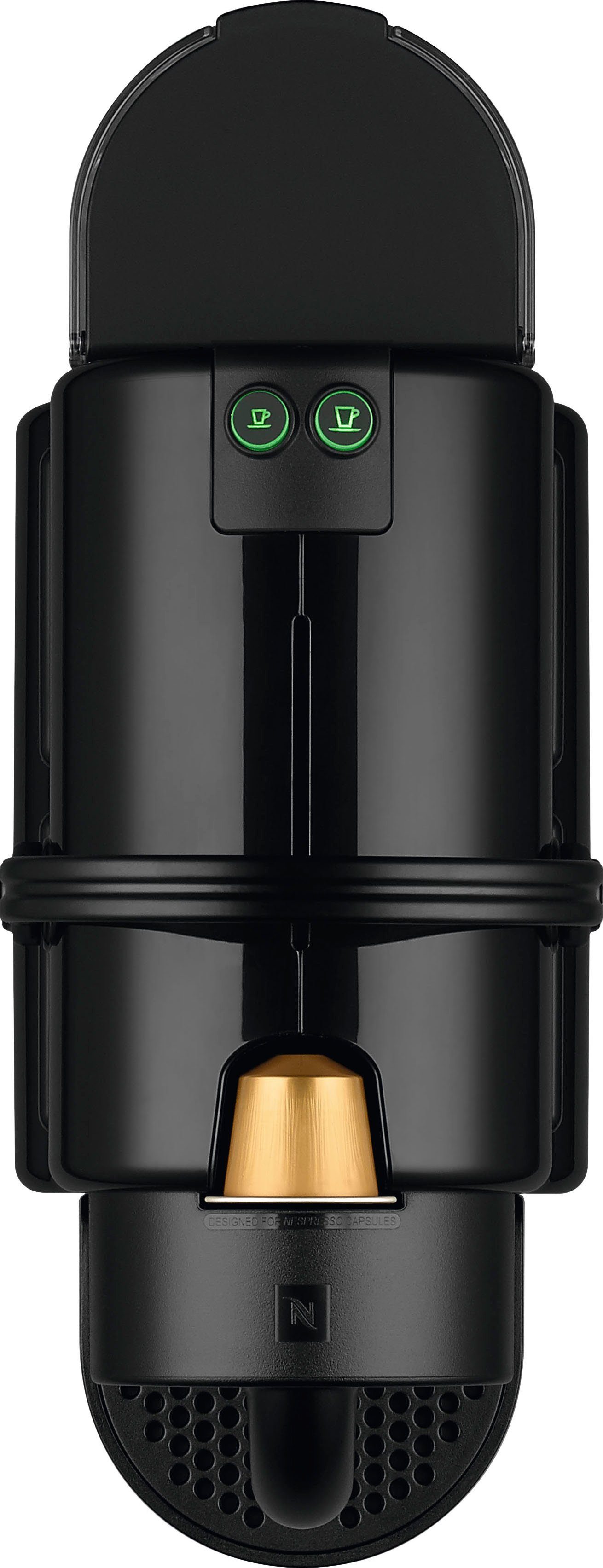 inkl. Kapselmaschine EN Nespresso Inissia Kapseln von Black, 7 Willkommenspaket mit 80.B DeLonghi,
