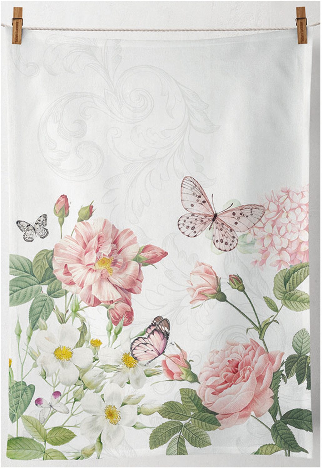 Ambiente® Geschirrtuch Amelia, (2-tlg., 2-teilig), Geschirrtücher ca.50x70cm Baumwolle