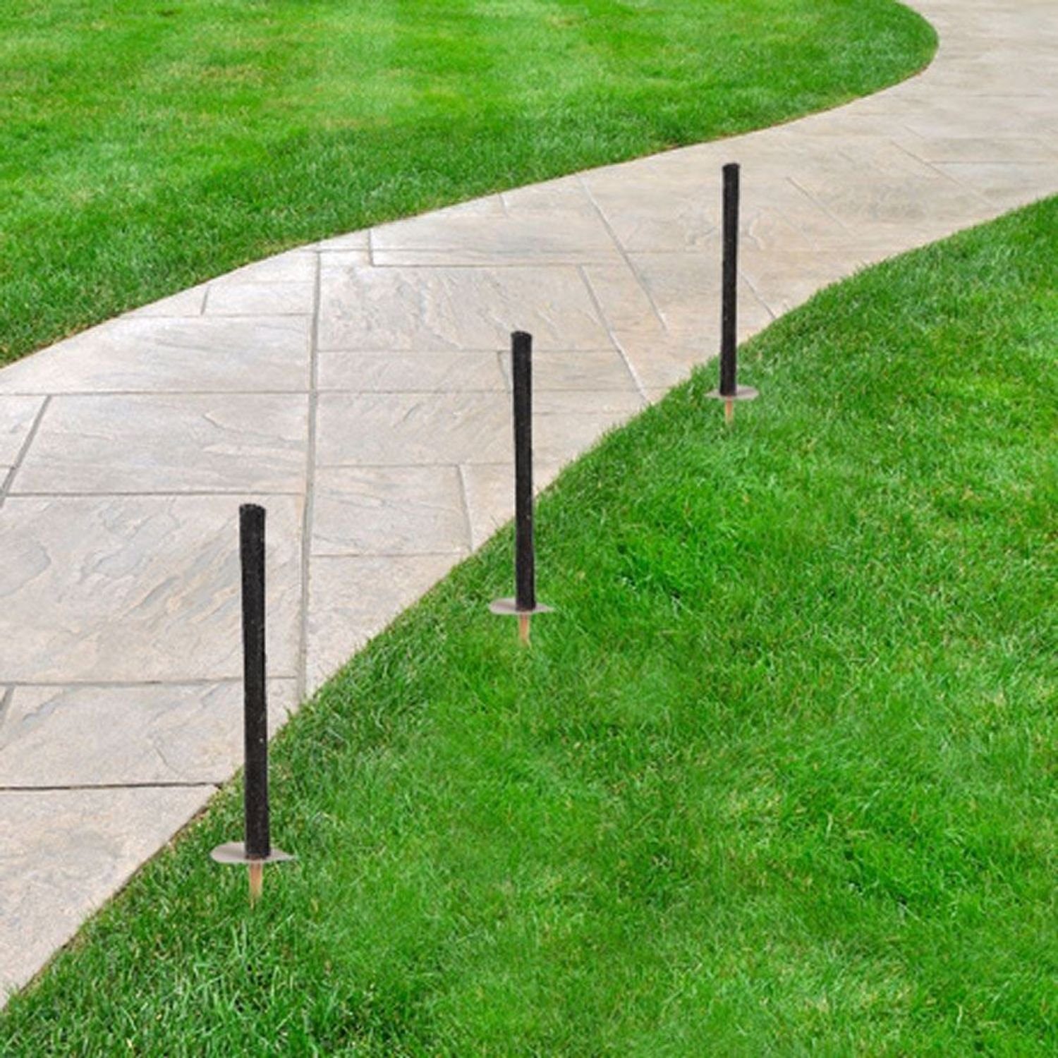 TIB Heyne Kugelleuchte Wachstuchfackeln 3er-Set 50cm Partyfackel Stabfackel Wachsfackel Garte