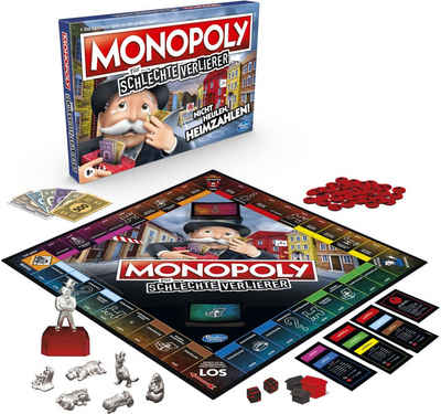 Hasbro Spiel, Brettspiel »Monopoly für schlechte Verlierer«, Made in Europe