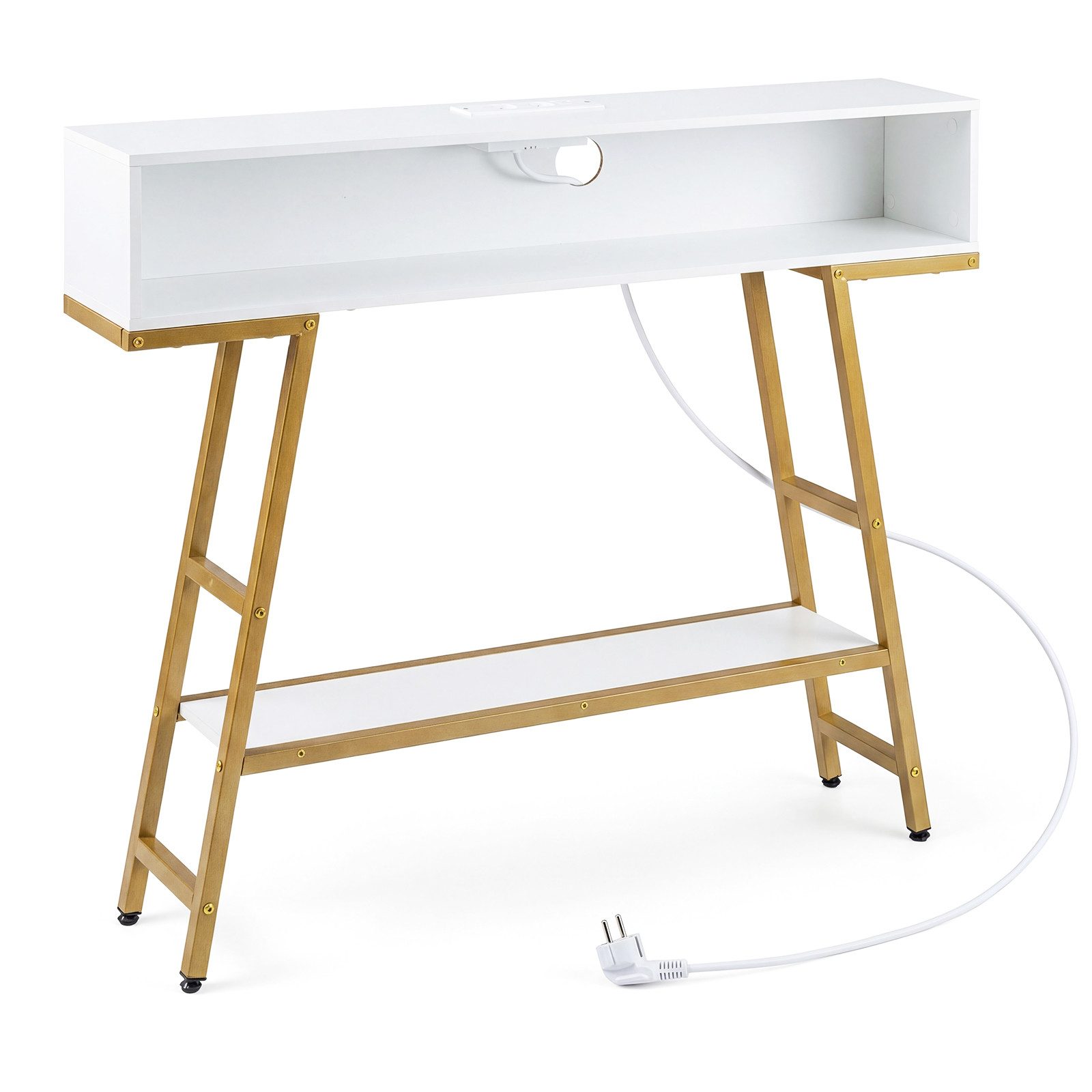 COSTWAY Konsolentisch, Flurtisch schmal, Sofatisch für Wohnzimmer