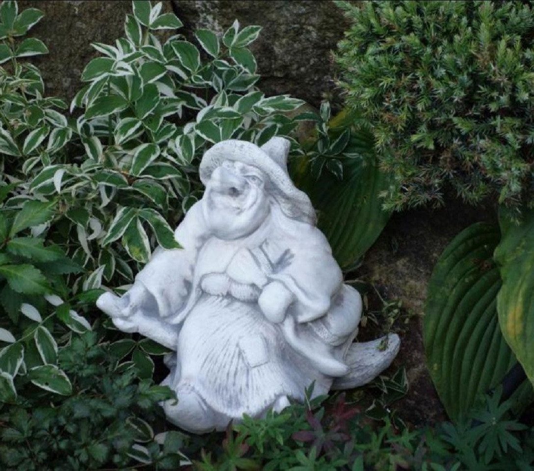 Gartenfigur 26cm Skulptur Hexe Design Figur Statue Gartenfigur Dekoration
