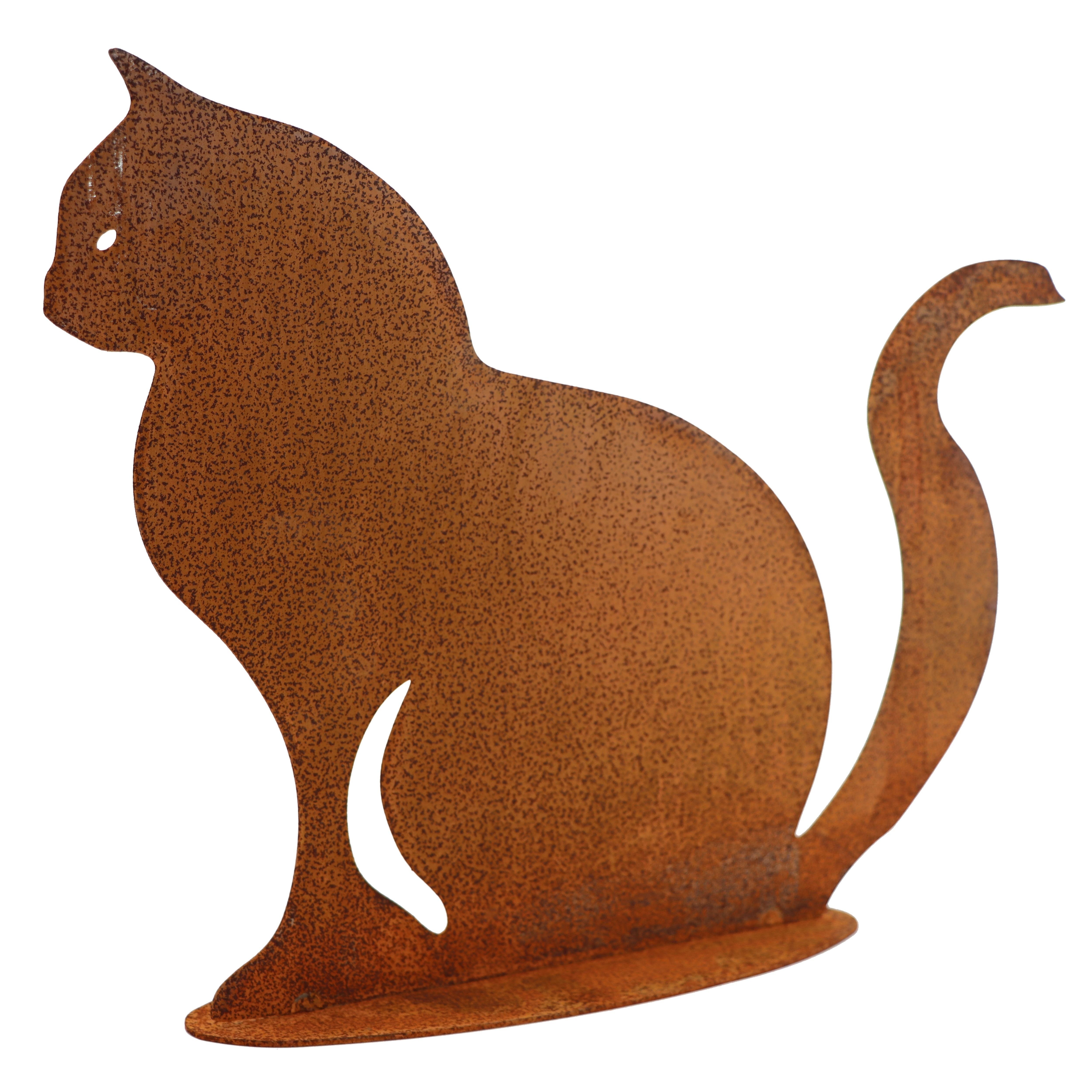 Rostikal Gartenfigur Katzen Dekofigur Gartendeko, (1 günstig online kaufen
