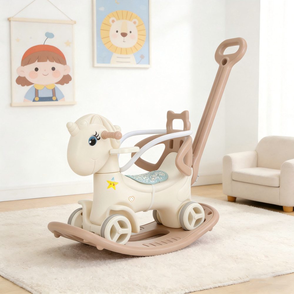 oyajia Schaukeltier Verwandelbar in Scooter/Trolley