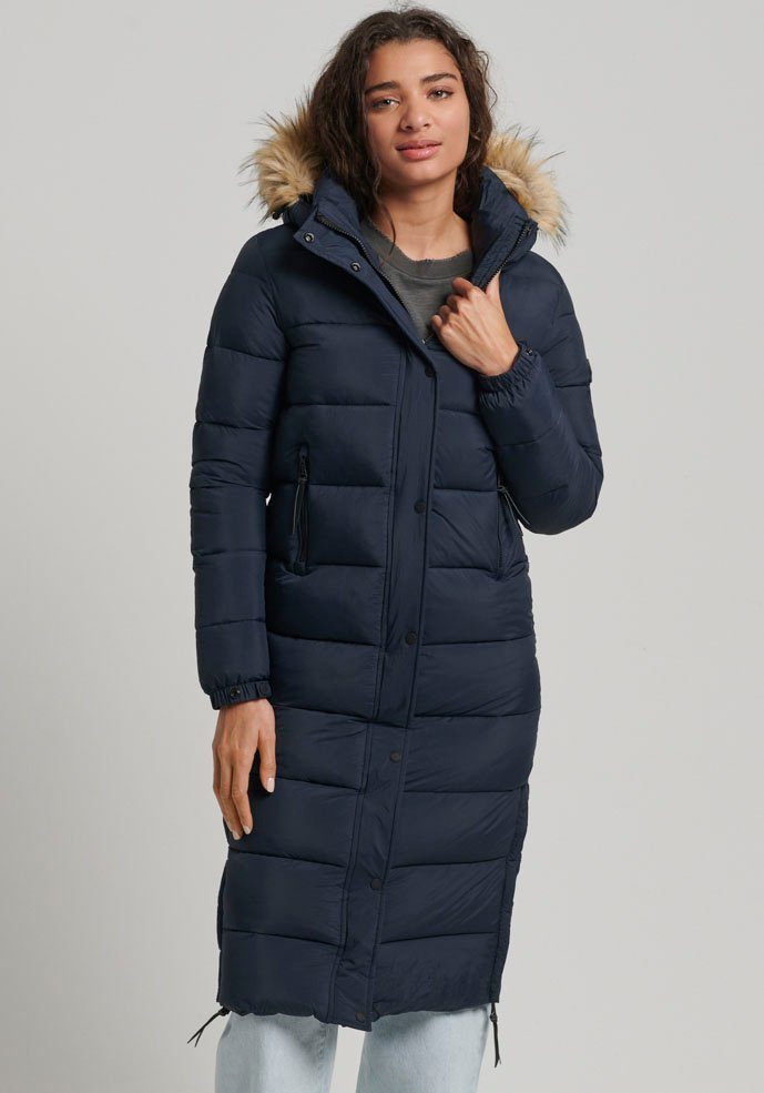 Superdry Winterjacke Faux Fur Hooded Longline Puffer online kaufen | OTTO