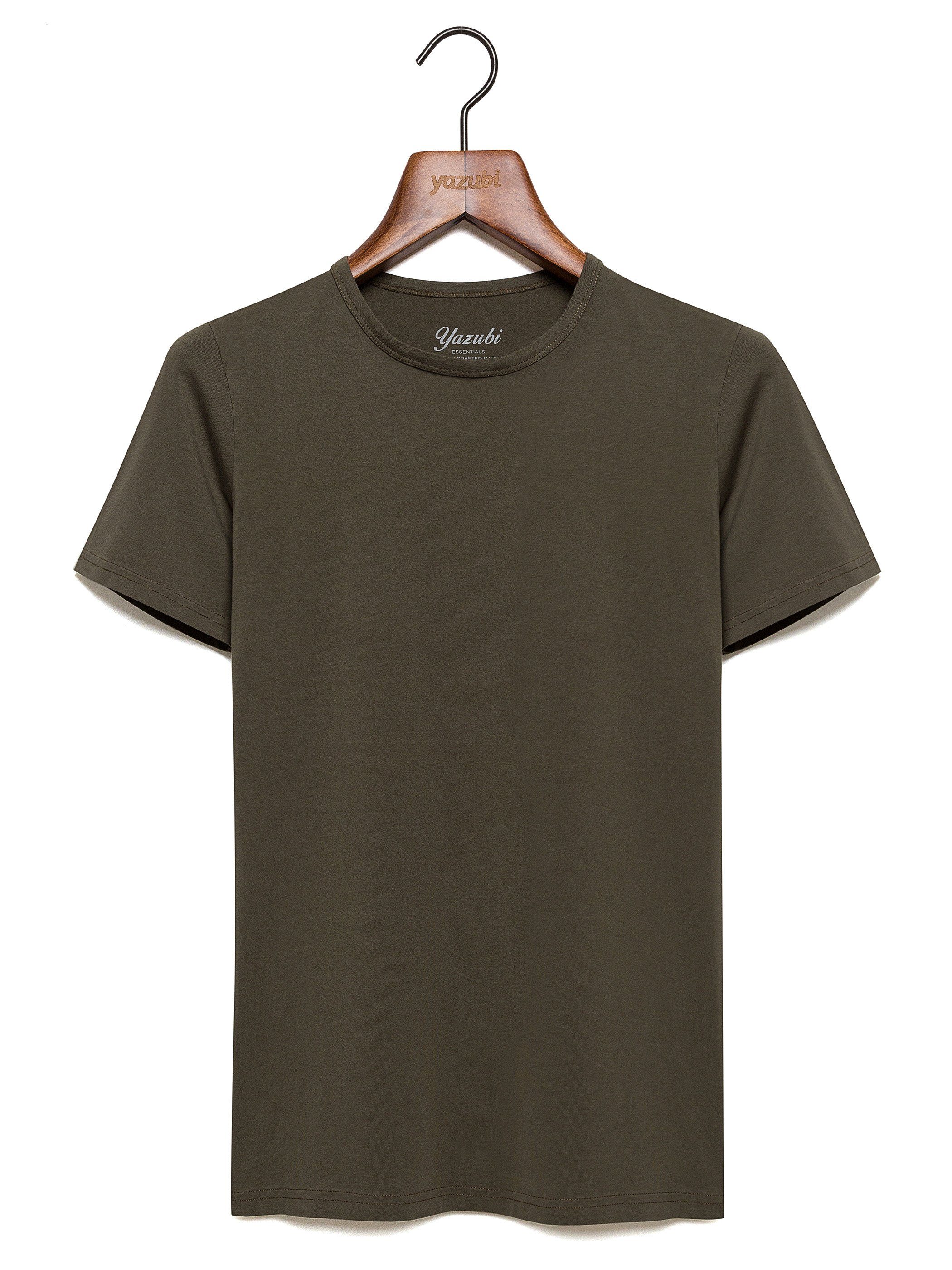 Mythic Tee (kalamata Yazubi modernes Yazubi 190510) T-Shirt Basic - Grün Rundhalsshirt Crew (1-tlg) Neck