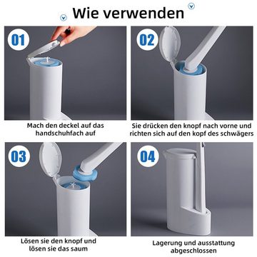 TWSOUL Reinigungsbürsten-Set Einweg-Toilettenbürsten-Set für den Haushalt, Rotierender Bürstenkopf, Flip-Top-Design