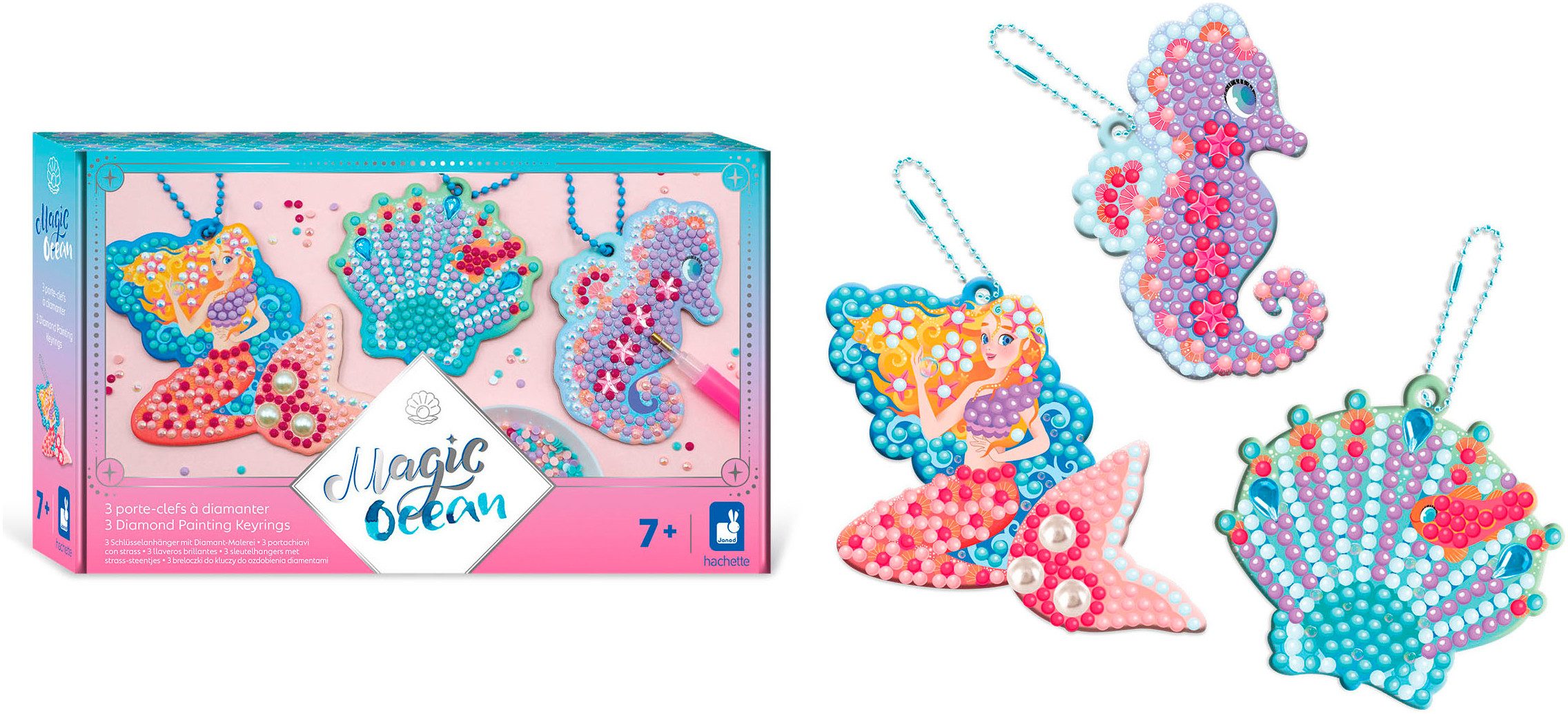 Kreativset Schlüsselanhänger mit Diamantmalerei