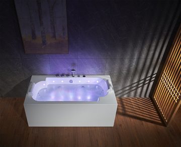 JVmoebel Whirlpool-Badewanne Whirlpool Jacuzzi LED Wanne Spa Indoor Badewanne Whirlwanne, (1-tlg), Made in Europa
