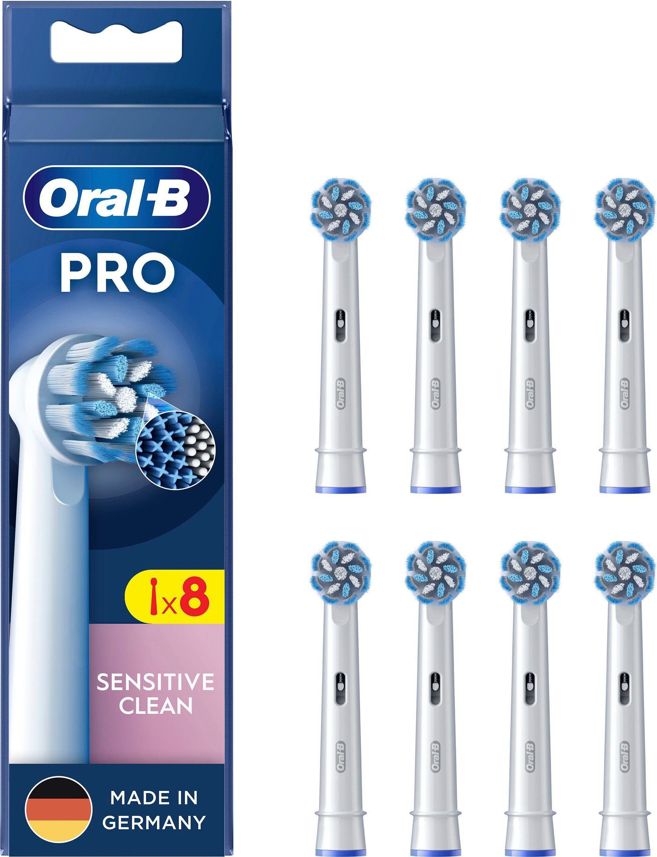 Oral-B Aufsteckbürsten Pro Sensitive Clean, X-förmige Borsten