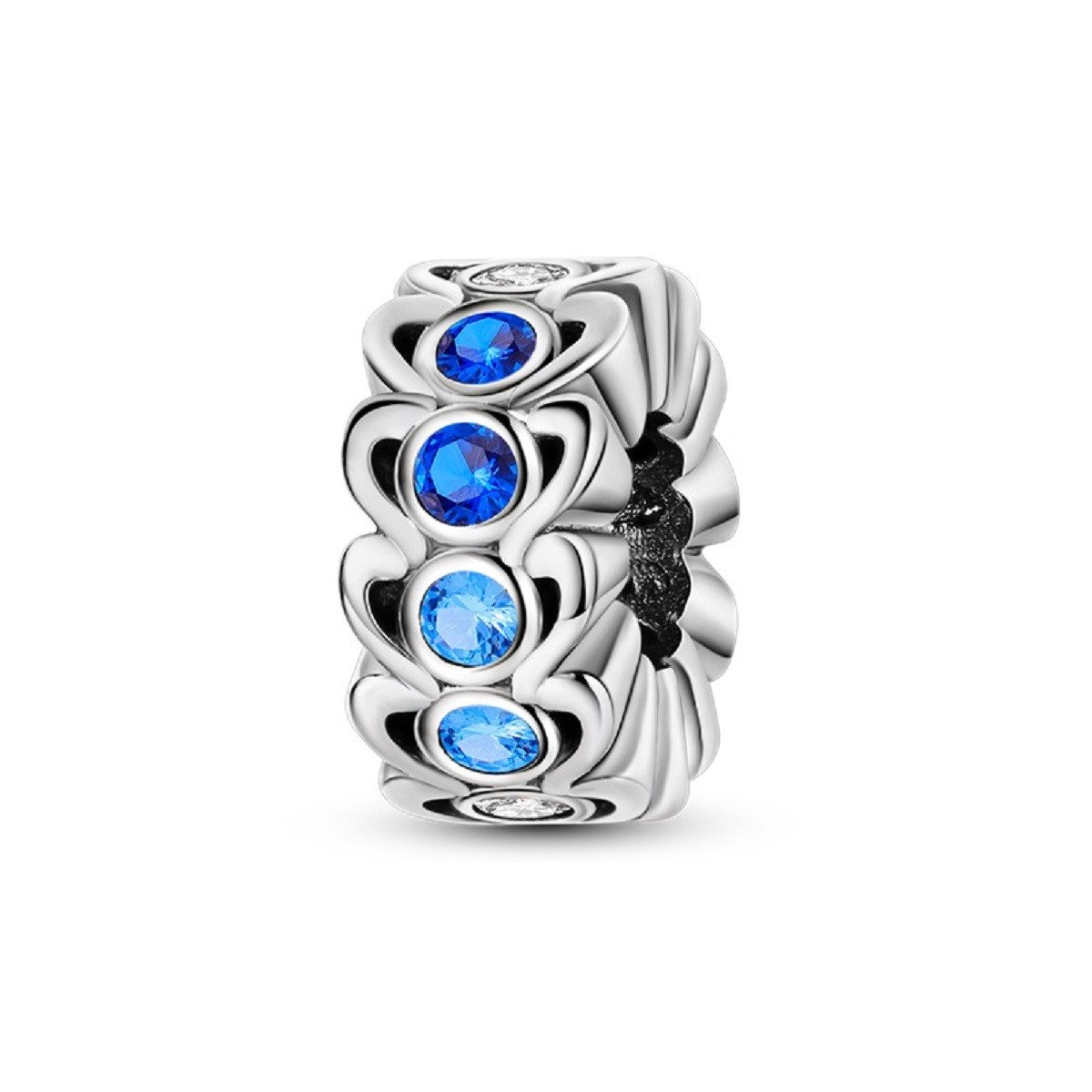 PANDACHARMS Bead Wolkenblau Charm, 925 Sterling Silber mit bunten Zirkonia