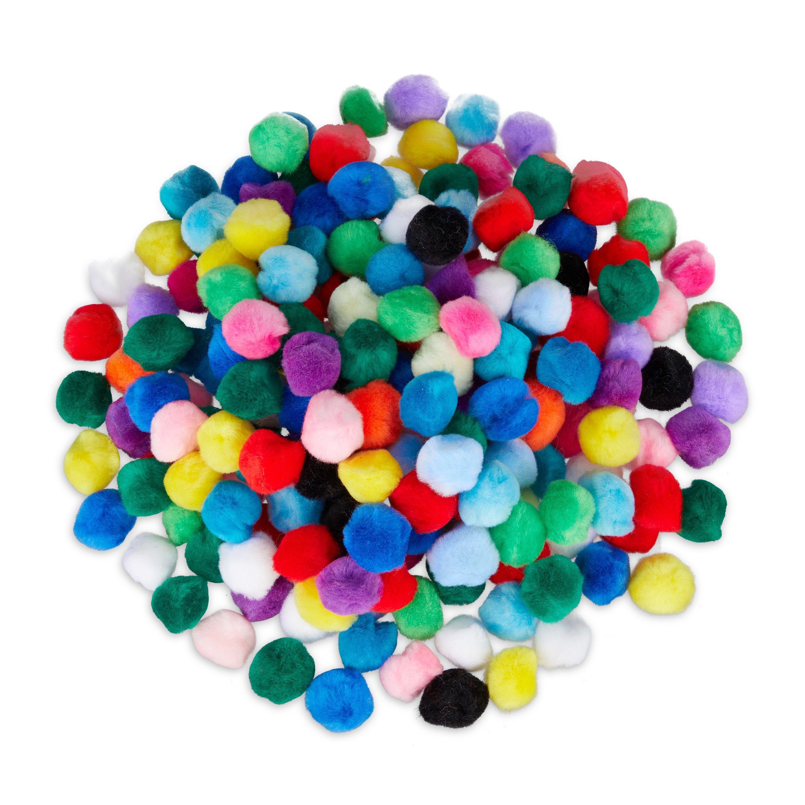 relaxdays Pompon 400 x Pompons bunt