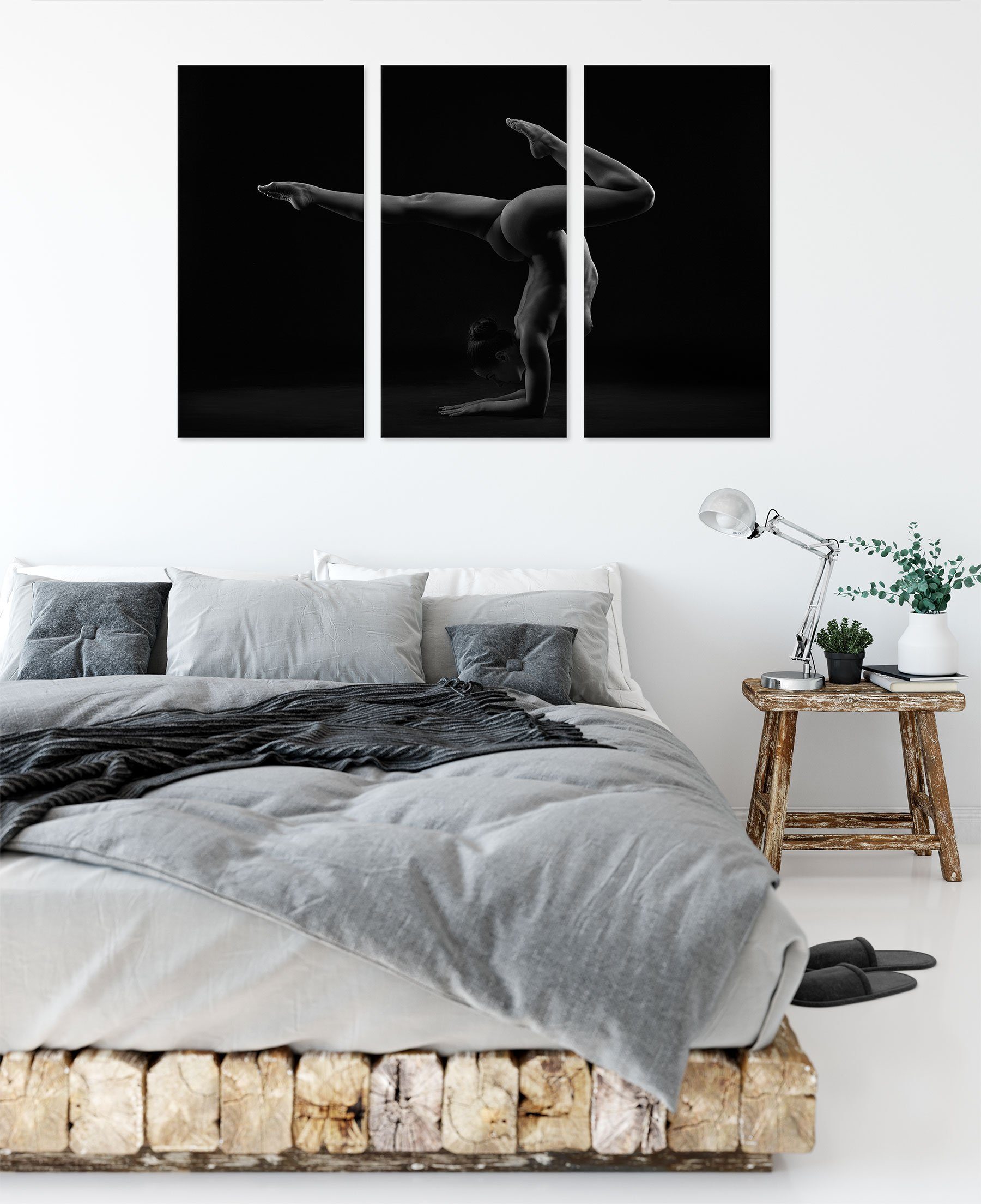 Pixxprint Leinwandbild sexy Körper einer Frau, sexy Körper einer Frau 3Teiler (120x80cm) (1 St), Leinwandbild fertig bespannt, inkl. Zackenaufhänger