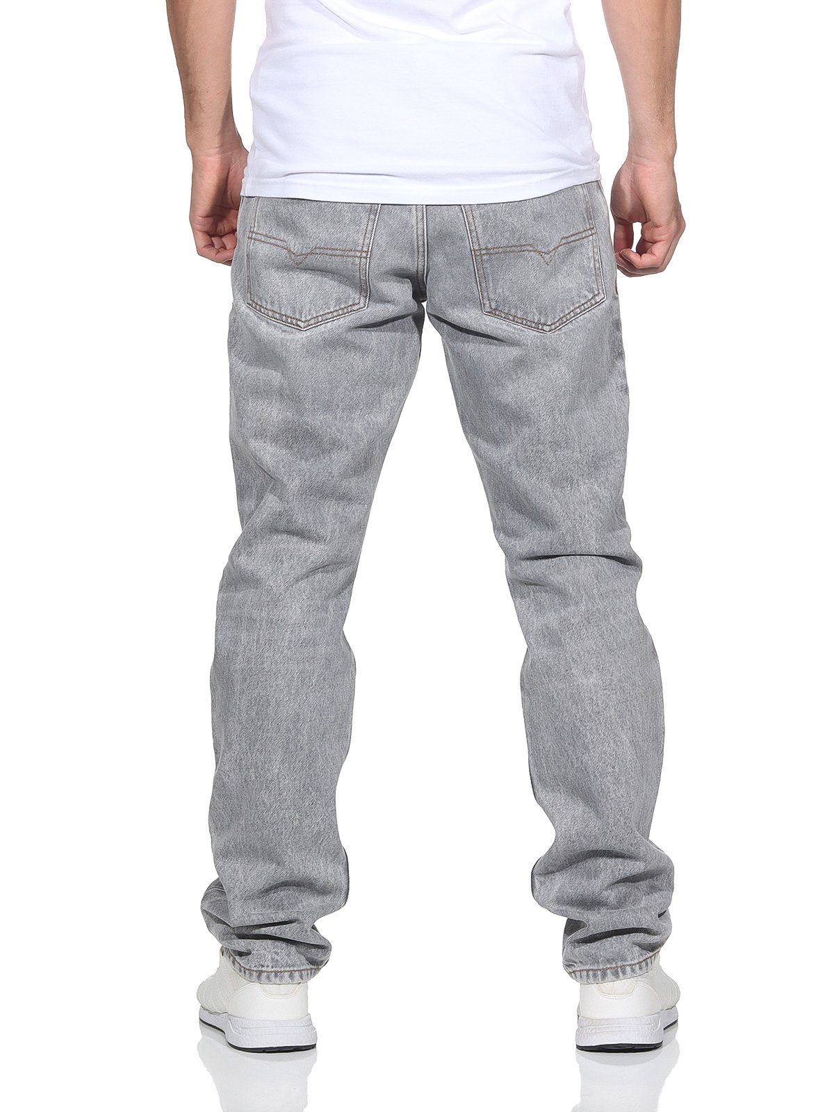 - Style, D-SARK Herren, Diesel Slim Grau, Herren 007D4 Dezenter MID Straight Jeans Diesel Leg Meliert, Used-Look, Gerade 5 Jeans Waist fit, - Pocket