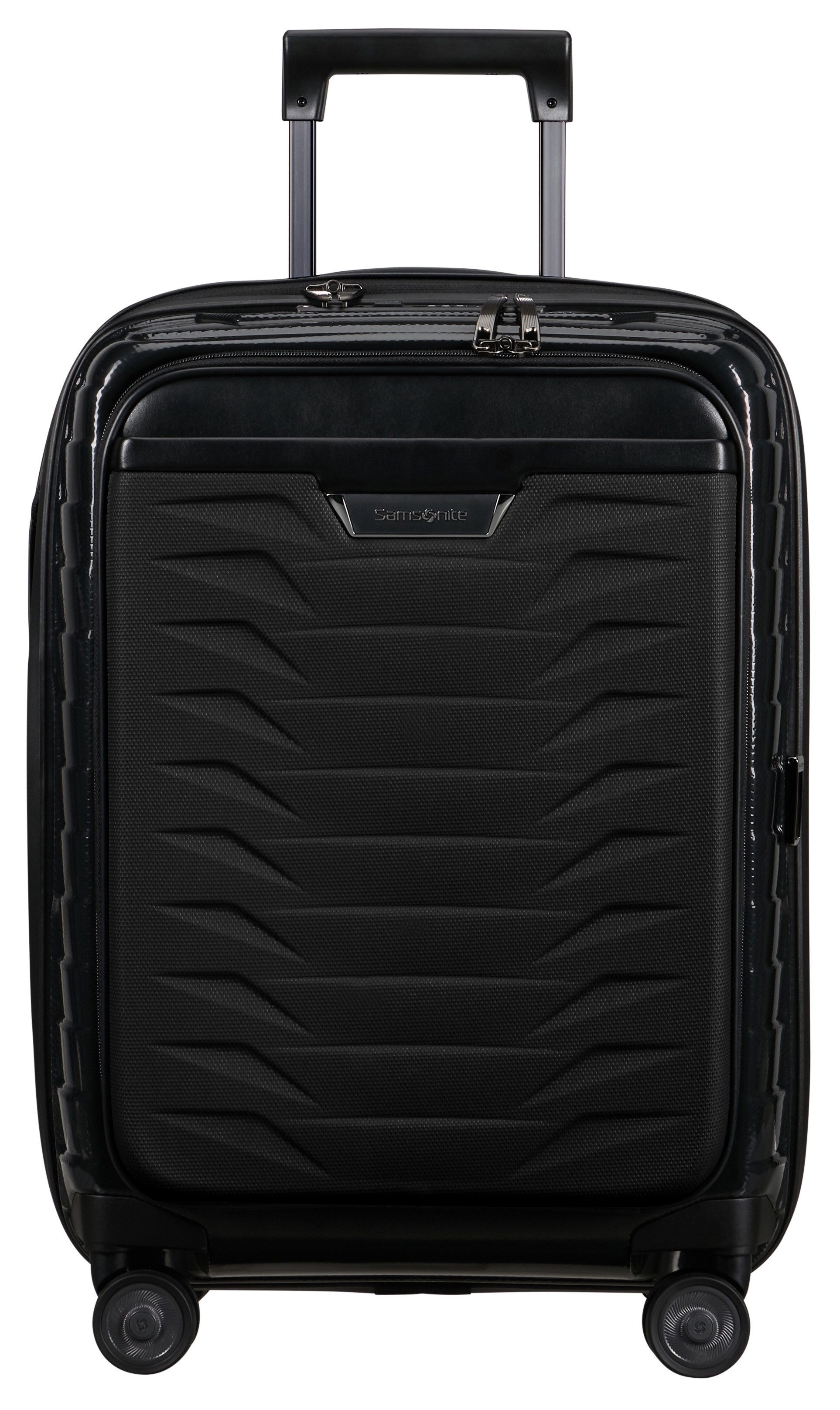 Samsonite Hartschalen-Trolley PROXIS 55 EXP easy access, 4 Rollen, Handgepäck Hartschalenkoffer Volumenerweiterung Laptopfach
