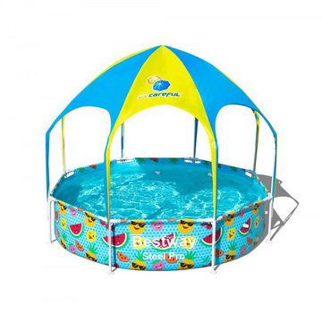 BESTWAY Pool Steel Pro Pool Kinder rund UV Schutz Sprinkler 244x51cm (56432, Artikelnummer des Herstellers Bestway®: 56432), UV Schutz