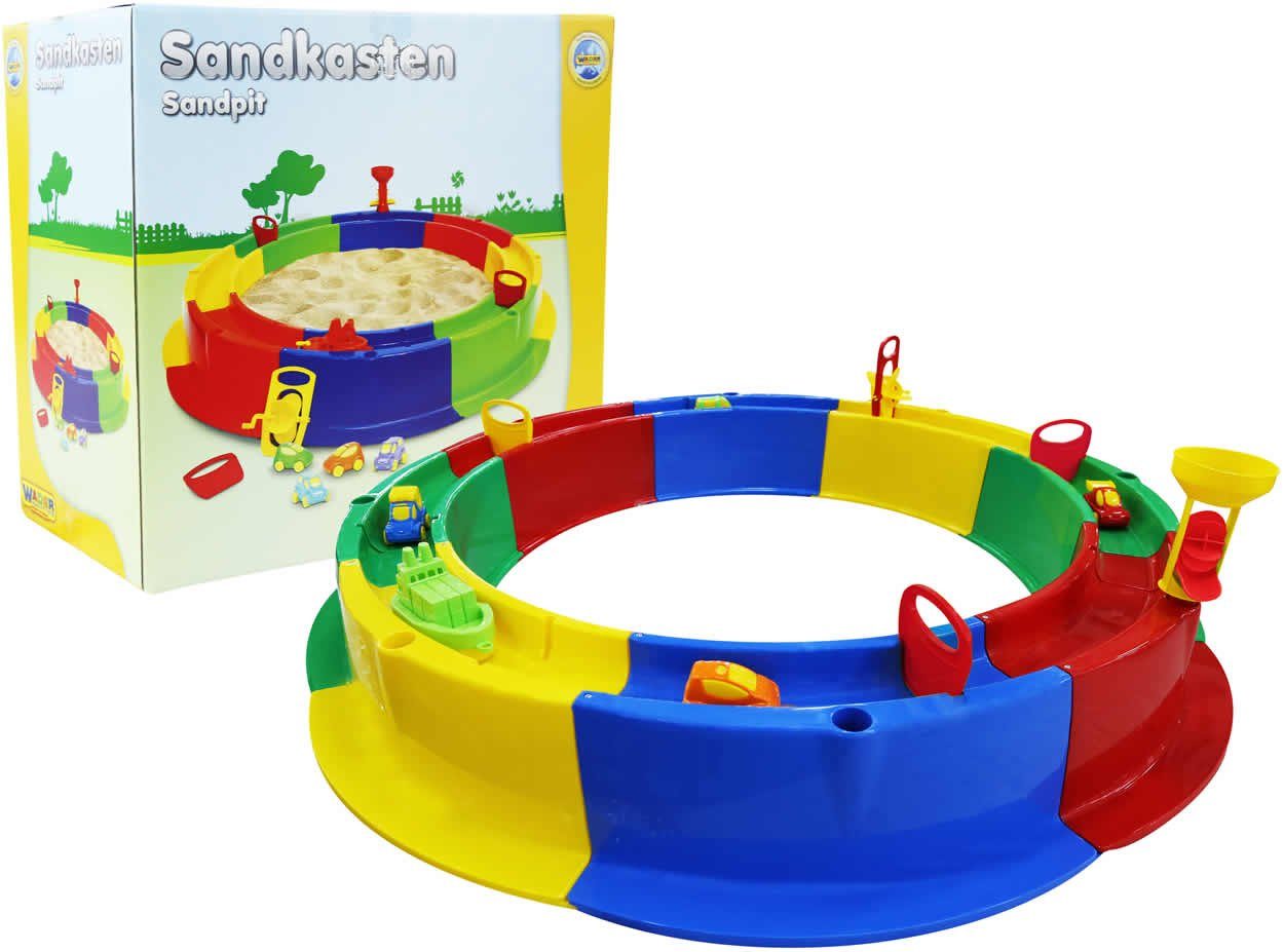 WADER QUALITY TOYS Sandkasten Sandkasten mit Zubehör und Wasserbahn 136 cm